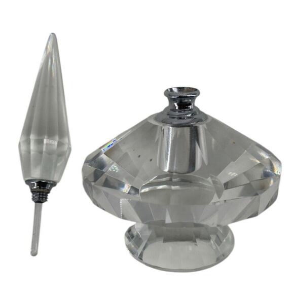 Lot of 2 Glass Crystal Perfume Bottle - Picture 7 of 12